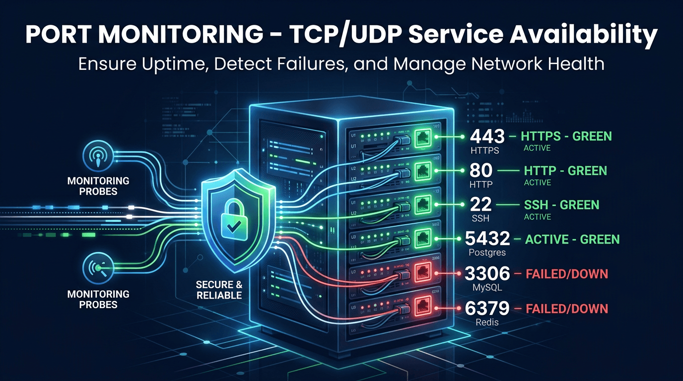 Leitfaden zur Portüberwachung: Überwachung der TCP/UDP-Dienstverfügbarkeit