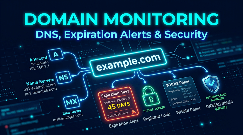 أفضل ممارسات مراقبة النطاق لعام 2026: تغييرات DNS وتنبيهات انتهاء الصلاحية ومنع الاختراق