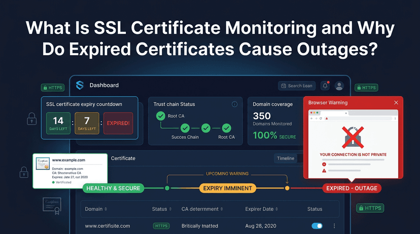 Что такое мониторинг SSL-сертификатов и почему сертификаты с истекшим сроком действия вызывают сбои в работе?